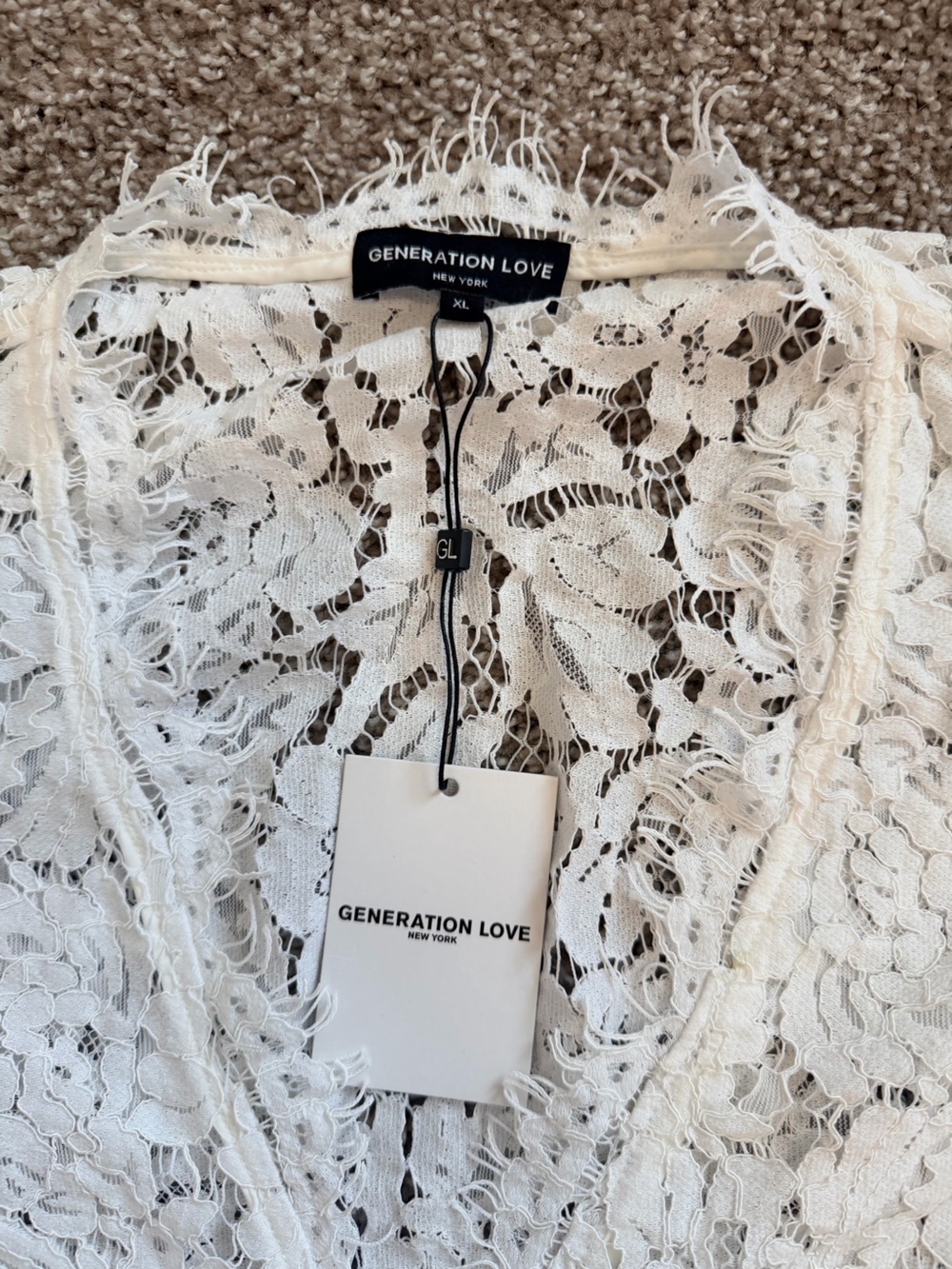 GENERATION LOVE Kairi Lace Wrap womens Blouse size XL cottage core NWT - Picture 10 of 14